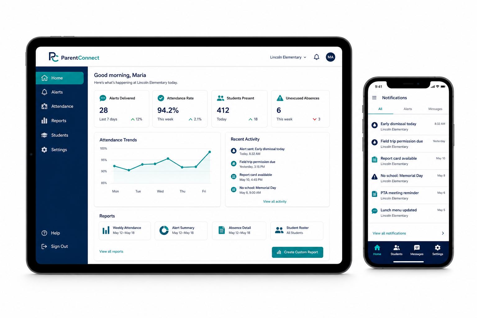 ParentConnect parent communication and reporting insights